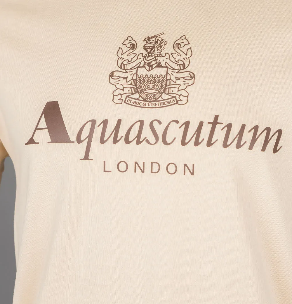 Aquascutum Big Logo T-Shirt Beige