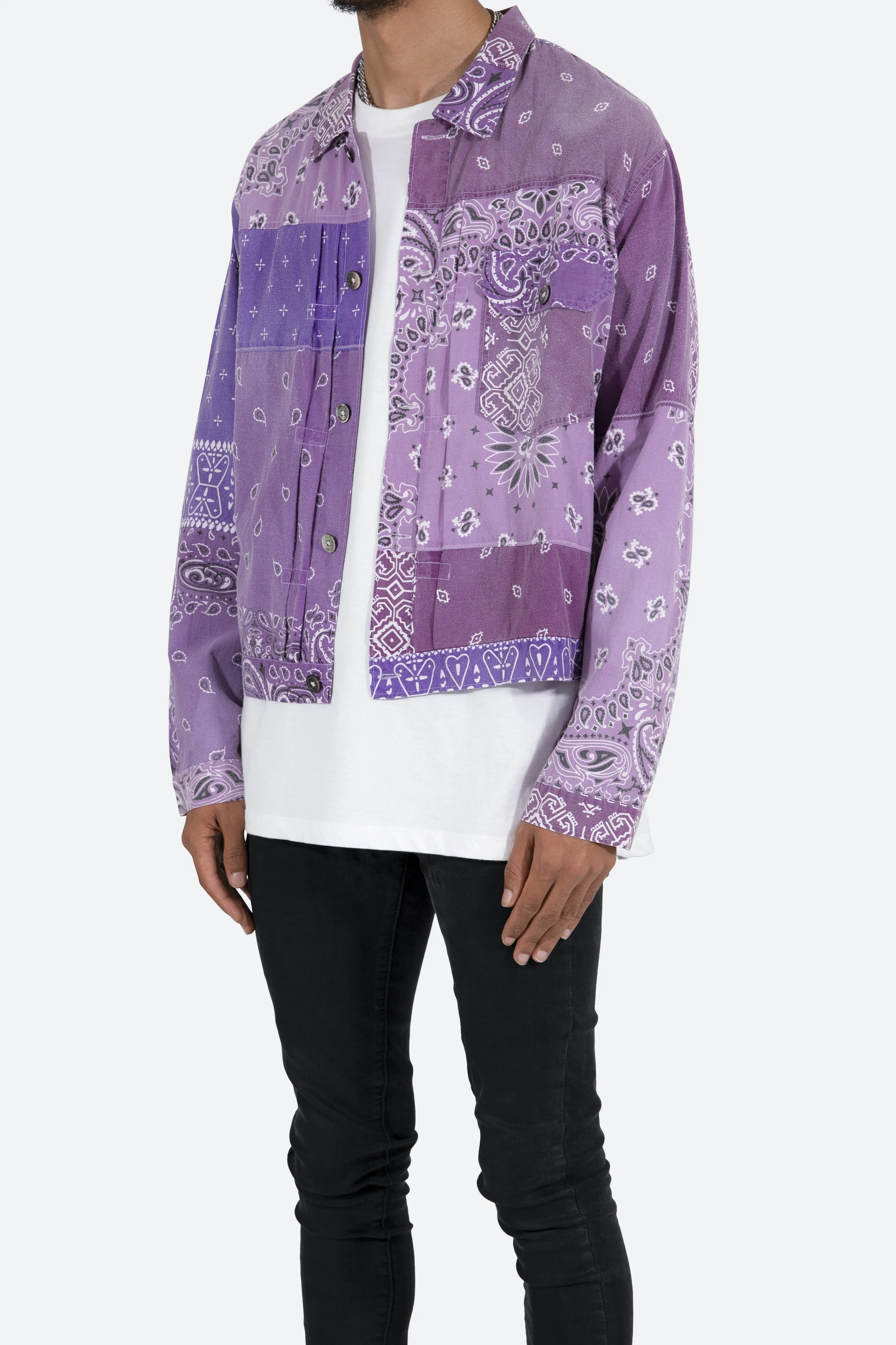 Bandana Trucker Shirt - Purple