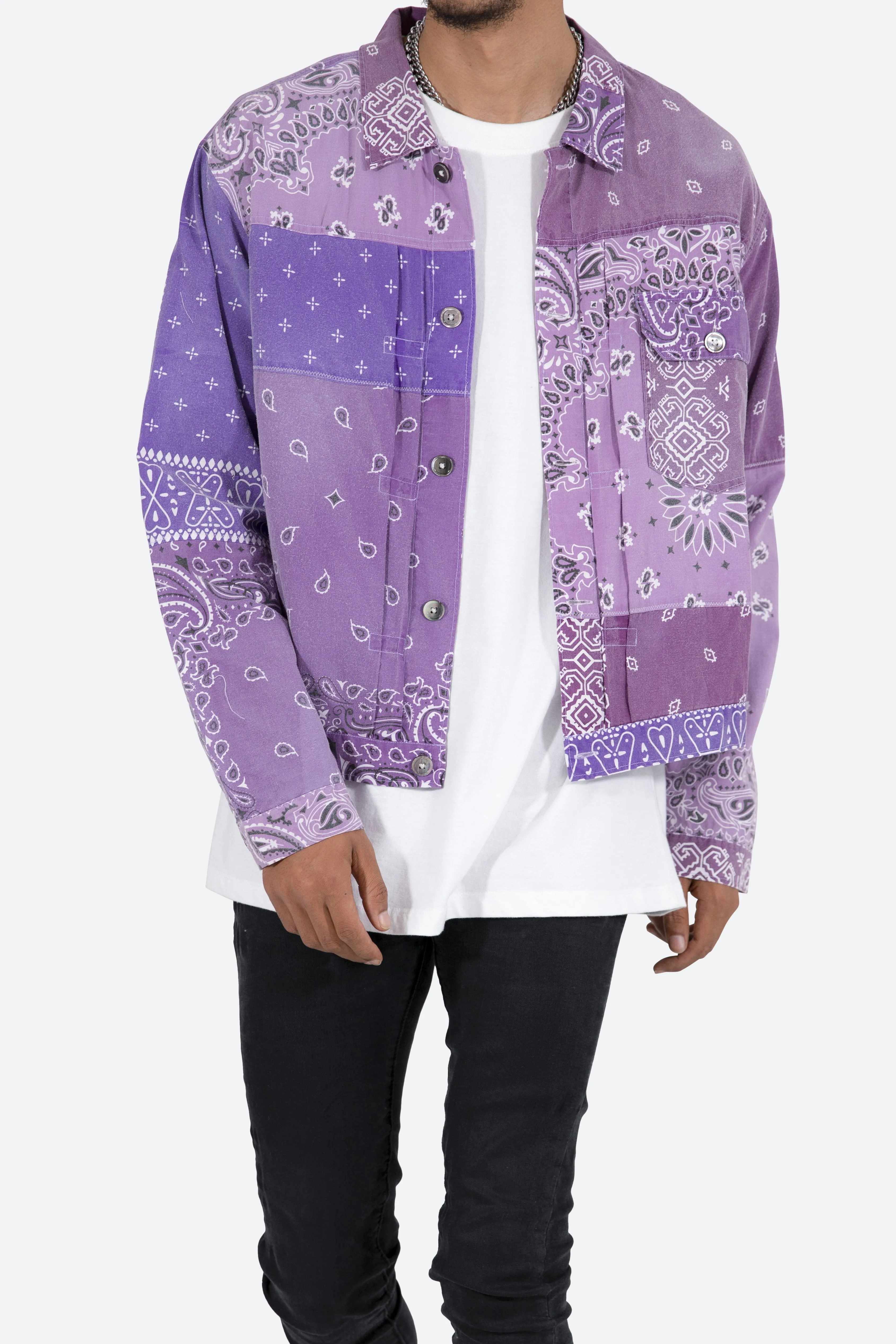 Bandana Trucker Shirt - Purple