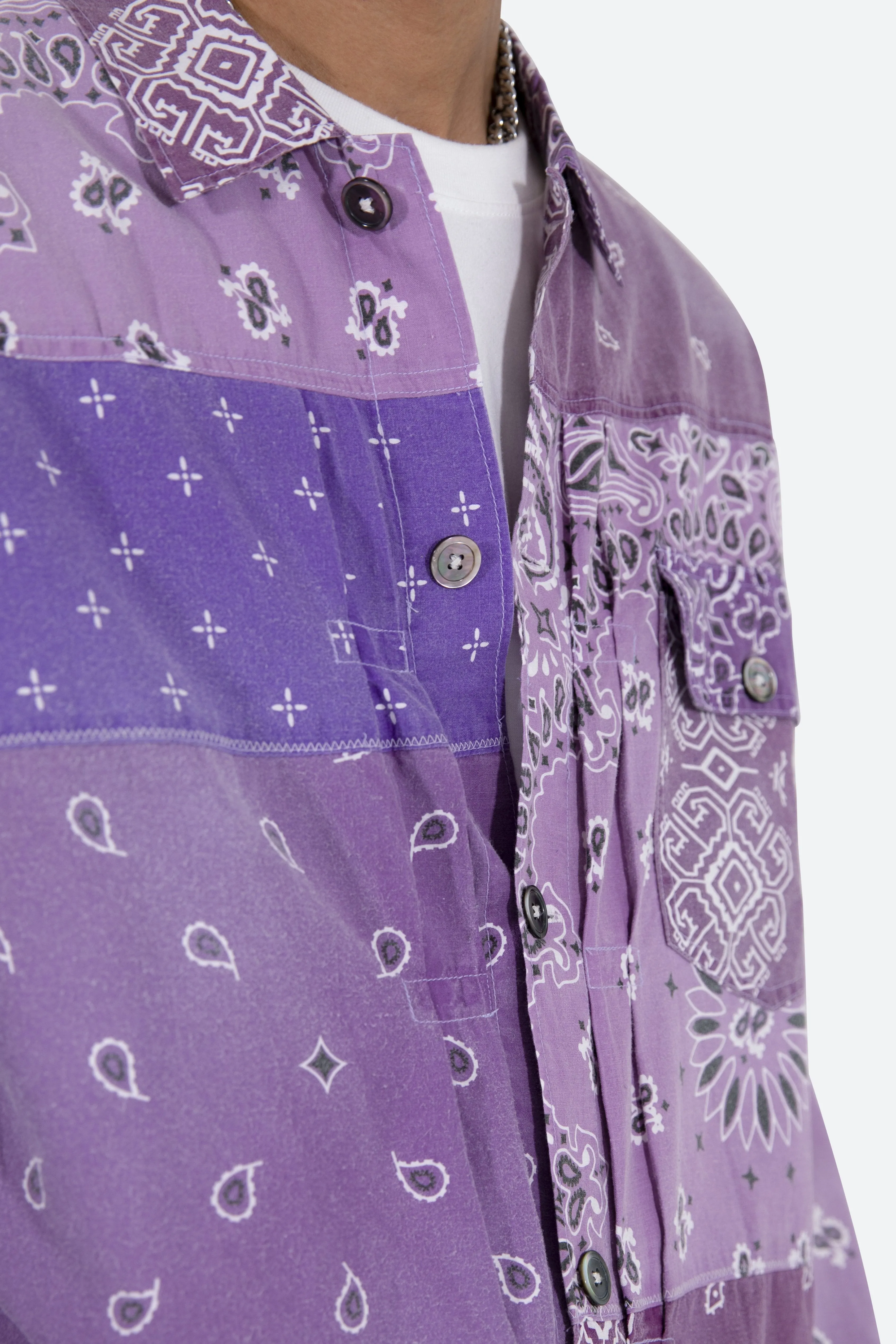 Bandana Trucker Shirt - Purple