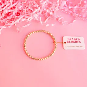 Beaded Blondes | 4MM Gold Beaded Bracelet