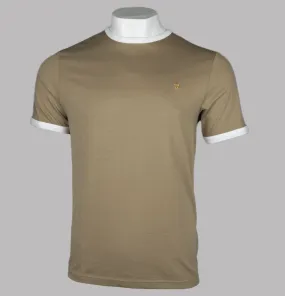 Farah Groves Ringer T-Shirt Beige