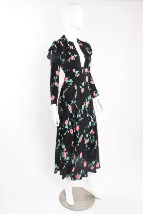 Floral Busy Lizzie Ruffle Plunge Dress