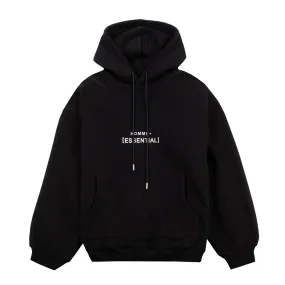 HOMME  'ESSENTIAL' Heavyweight Hoodie Black/White