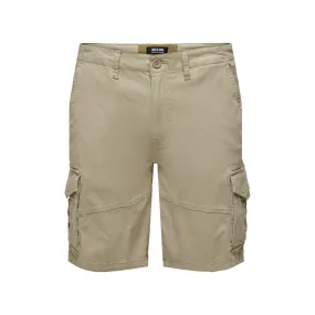 Pantaloncini Uomo Only & Sons - Onsdean-Mike Life 0032 Cargo Shorts - Beige