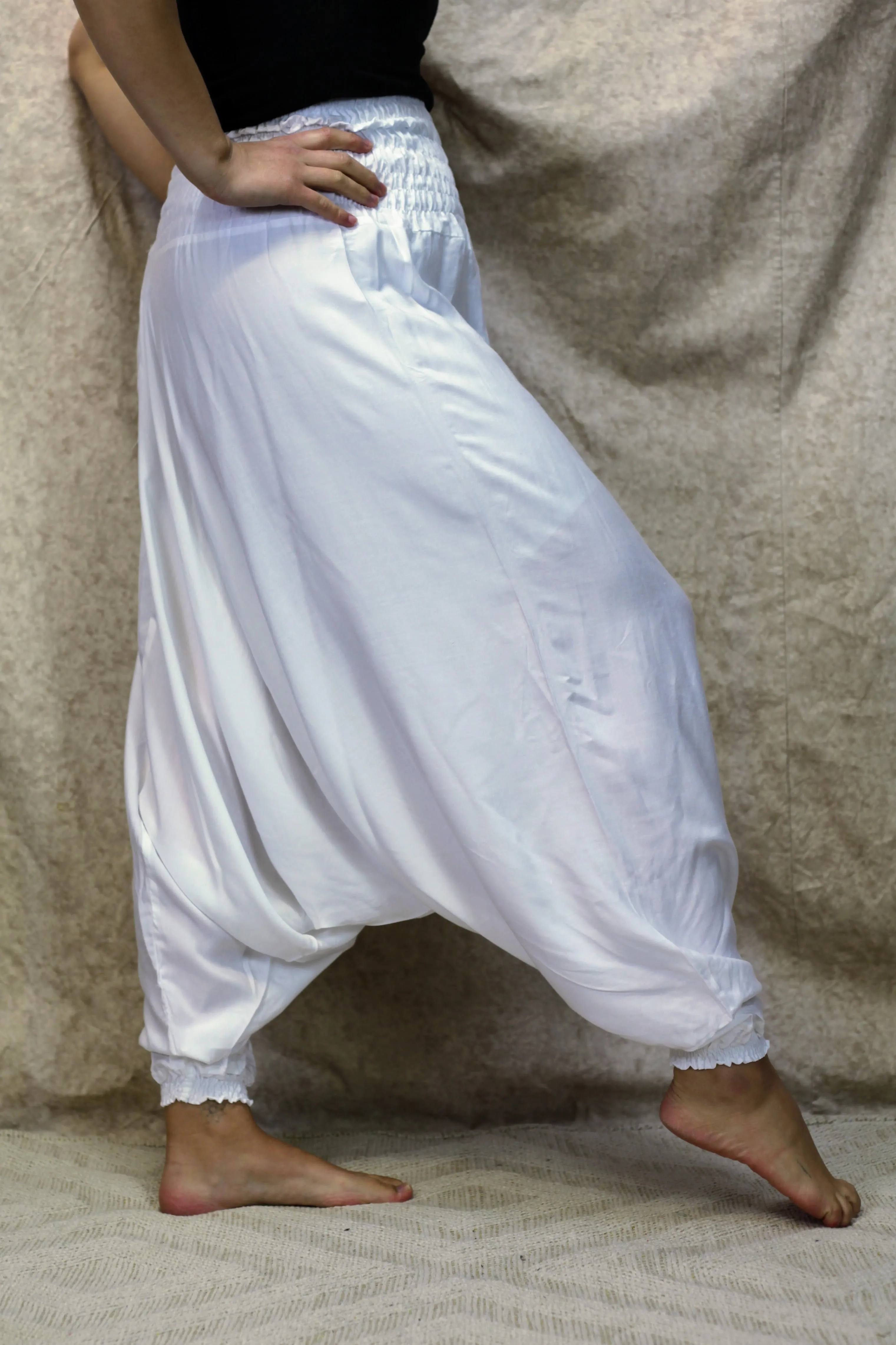 Plain Harem Pants-Plus Size