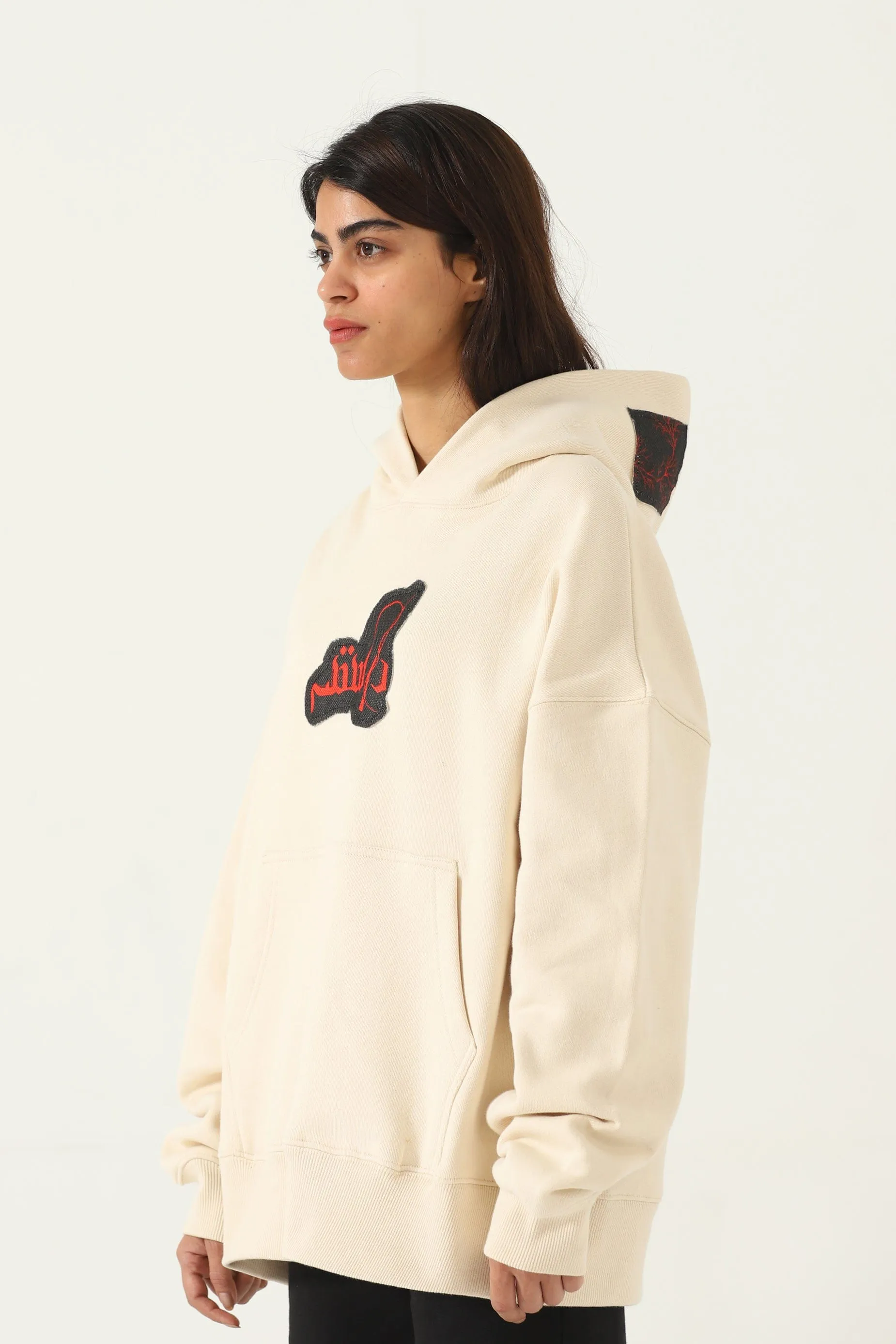 "SUBCONTINENT" BEIGE HOODIE