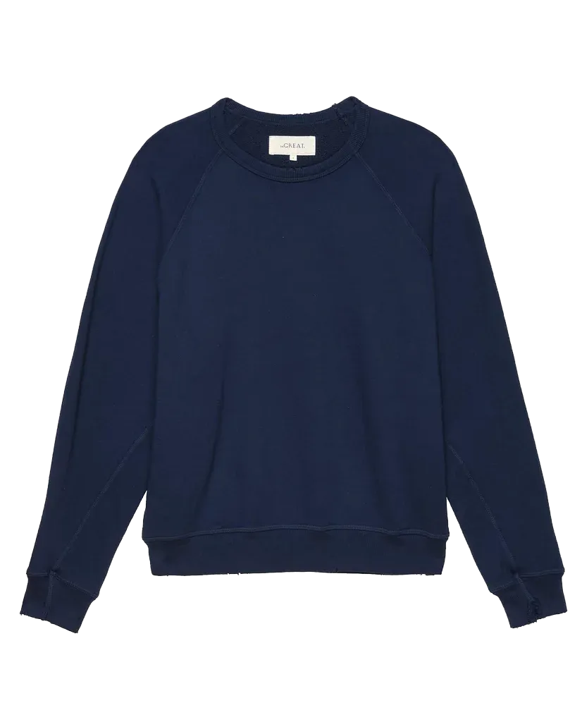 The College Sweatshirt. Solid -- True Navy