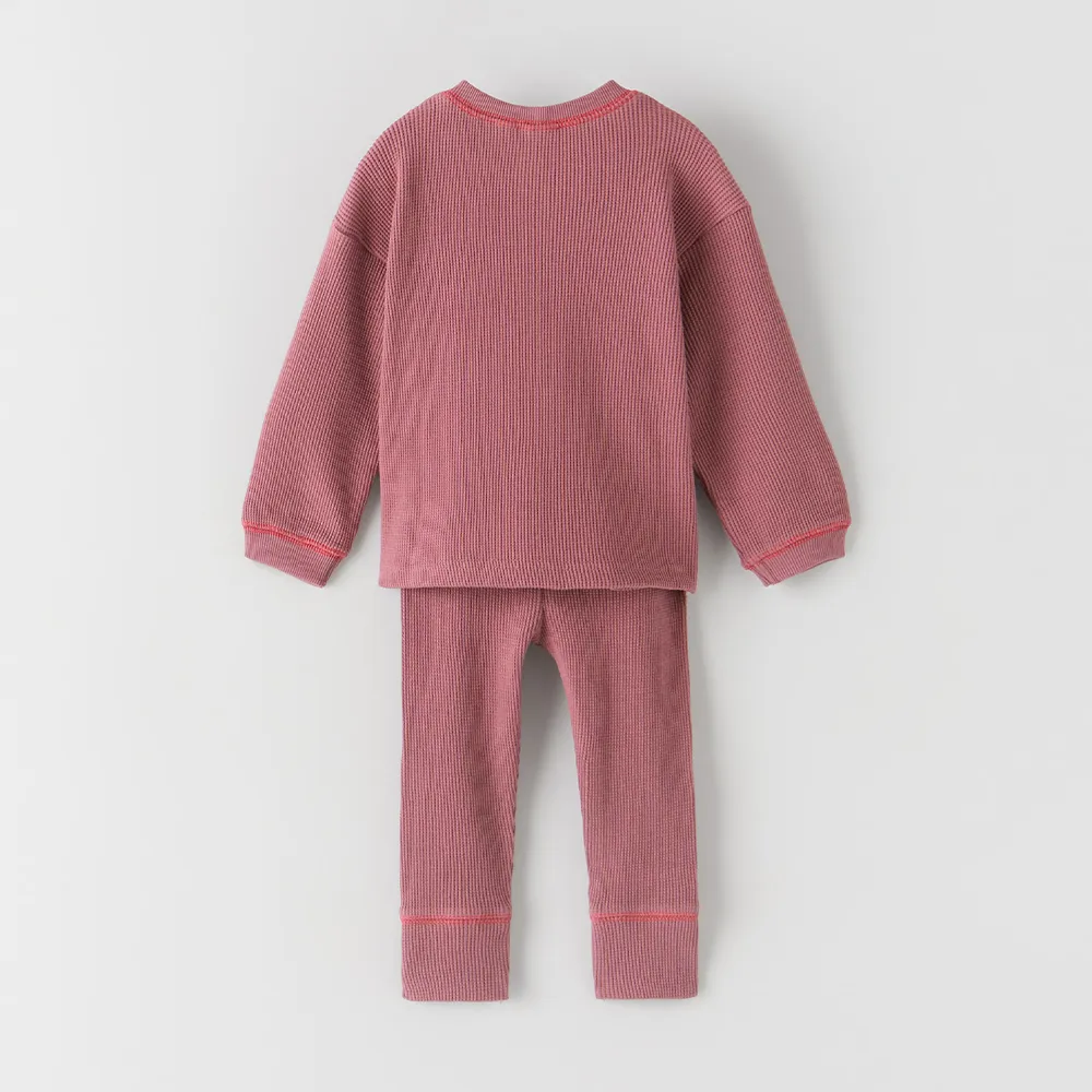 ZR Pink Waffle Texture Rib Hanley Style All Weather Tracksuit 11382